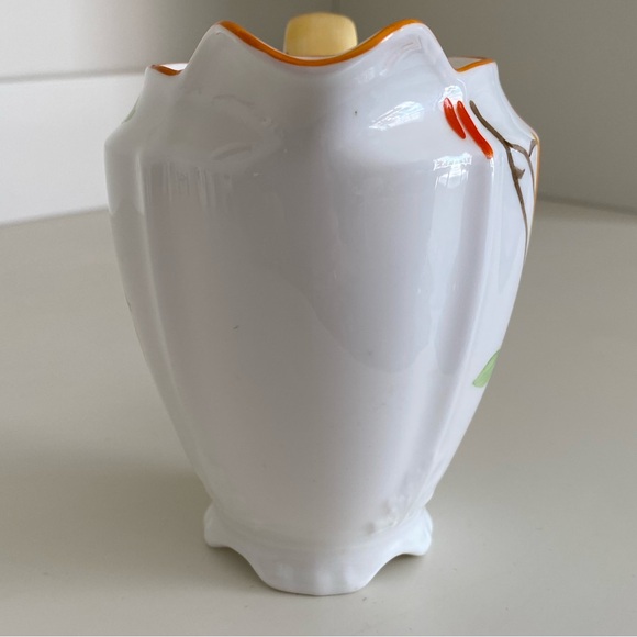 CROWN CHINA LARGE CREAMER/SAUCE JUG IN GREEN, ORANGE AND YELLOW - Picture 4 of 7